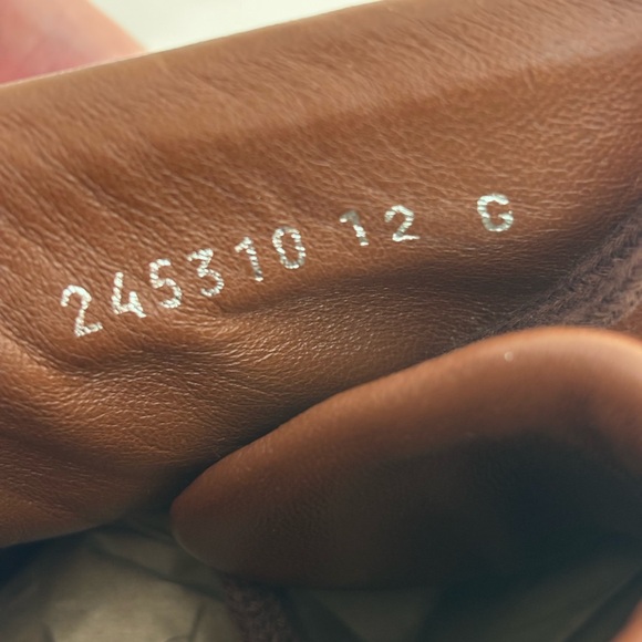 GUCCI Monogram Canvas Web GG Brown Leather High Top Men’s Sneaker Strap Size 12 - Picture 9 of 17